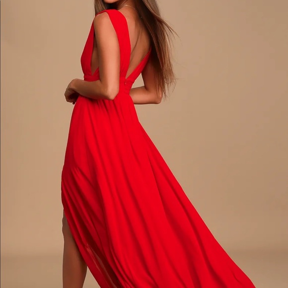 Heavenly Hues Red Maxi Dress - Picture 2 of 3